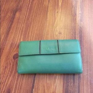 Kate spade green and brown wallet